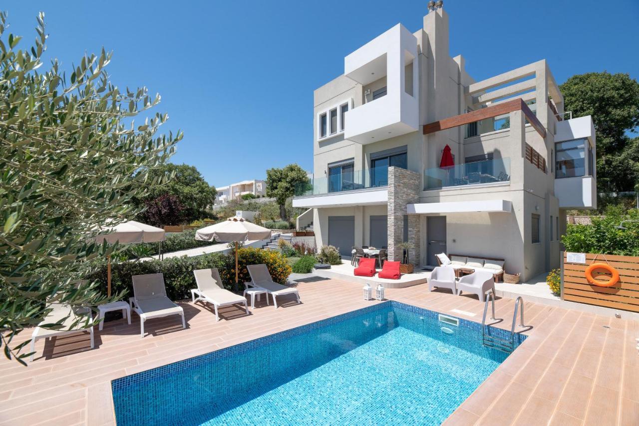 Terpsis Pool Villa Asgourou Exteriér fotografie