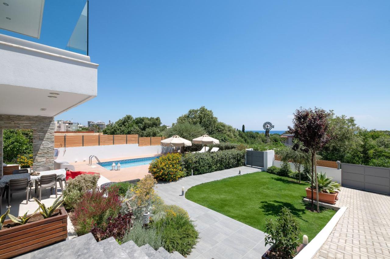 Terpsis Pool Villa Asgourou Exteriér fotografie