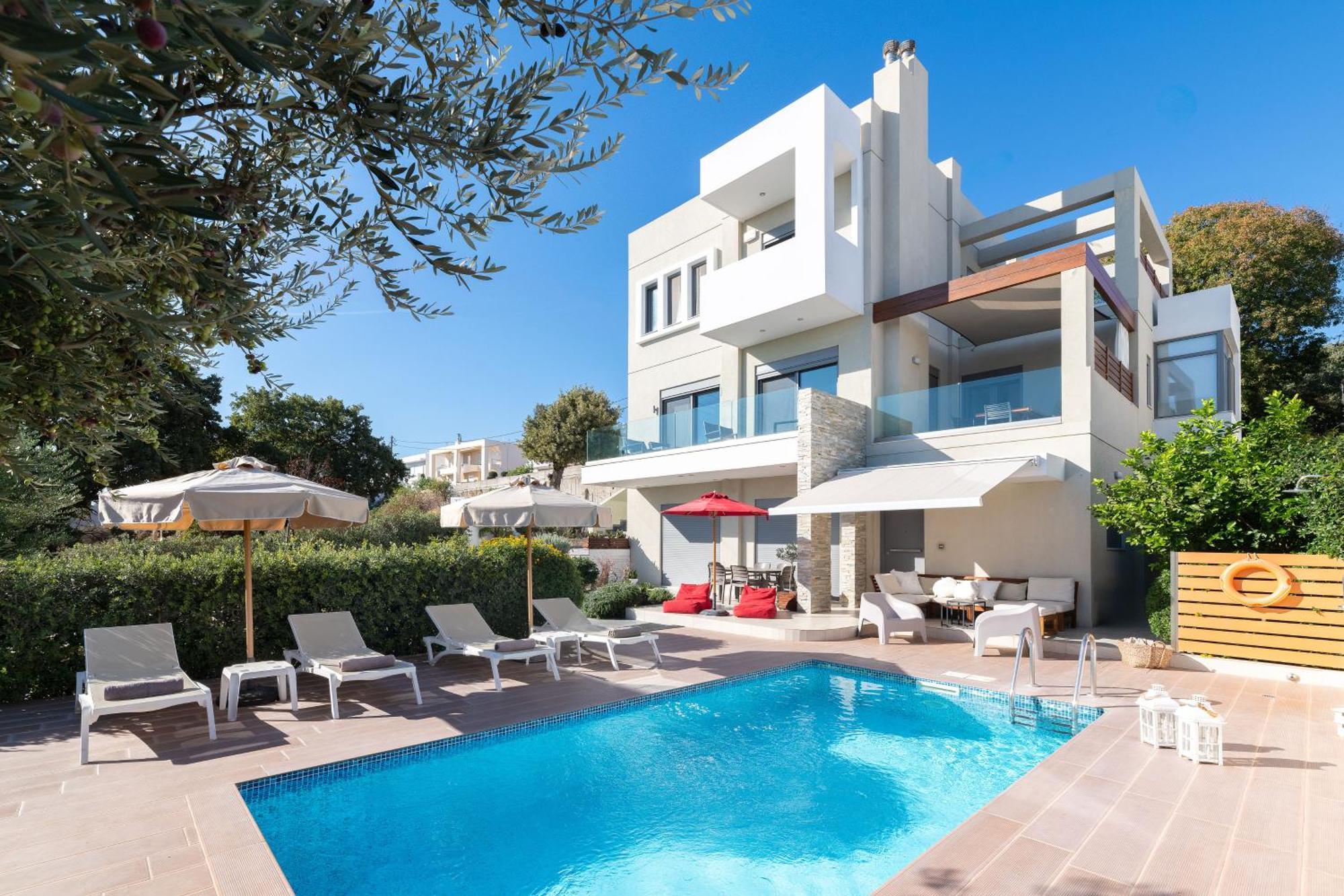 Terpsis Pool Villa Asgourou Exteriér fotografie