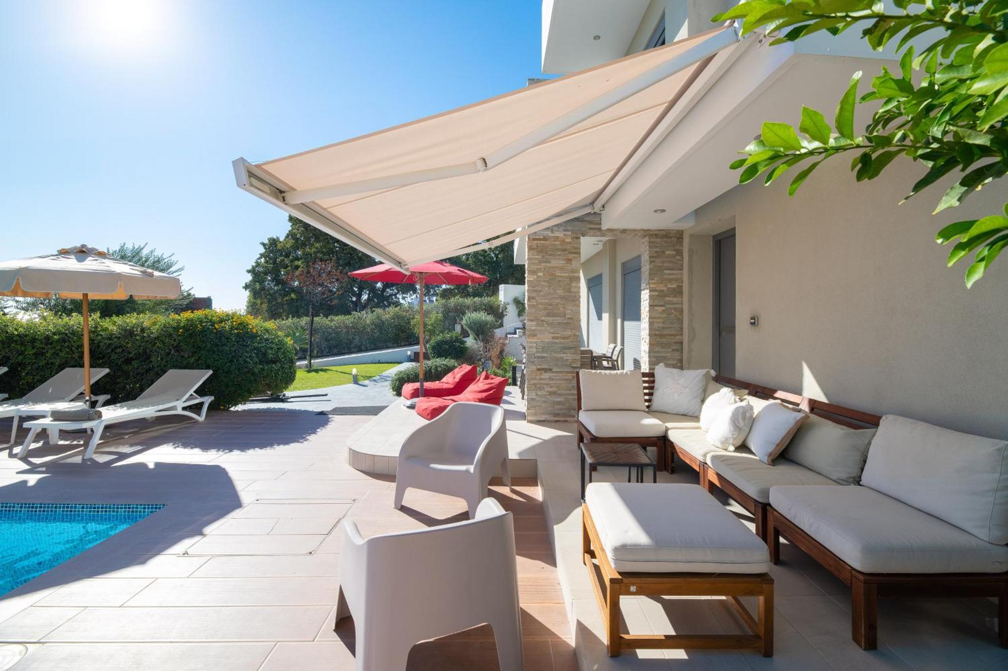Terpsis Pool Villa Asgourou Exteriér fotografie