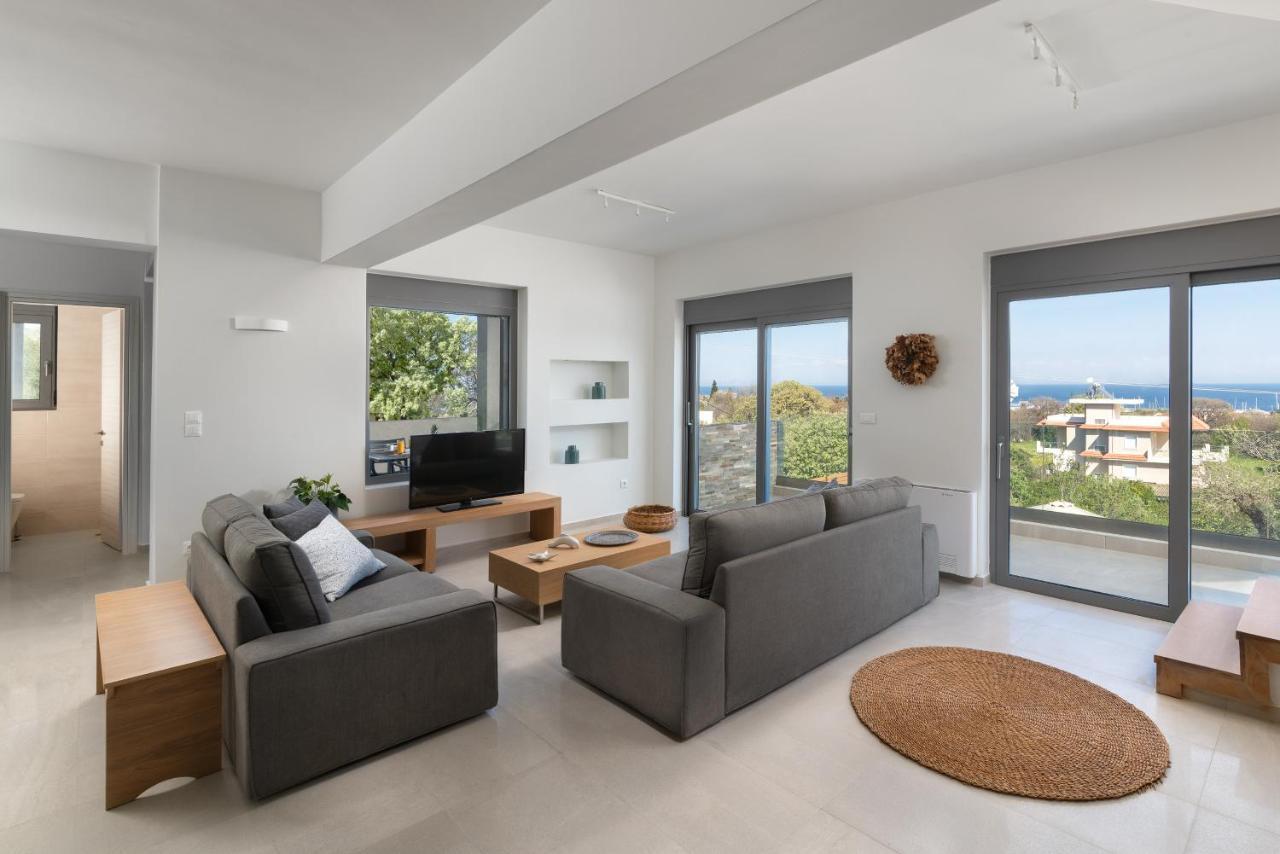 Terpsis Pool Villa Asgourou Exteriér fotografie
